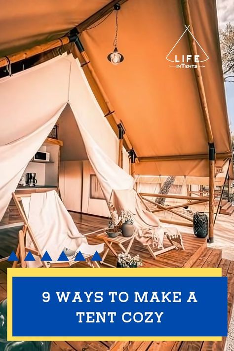 making a camping tent cozy Glamping Tent Interior Ideas, Cozy Camping Tent, Indoor Tent, 8 Person Tent, How To Make You, Yurt Tent, Indoor Tents, A Frame Tent, 6 Person Tent