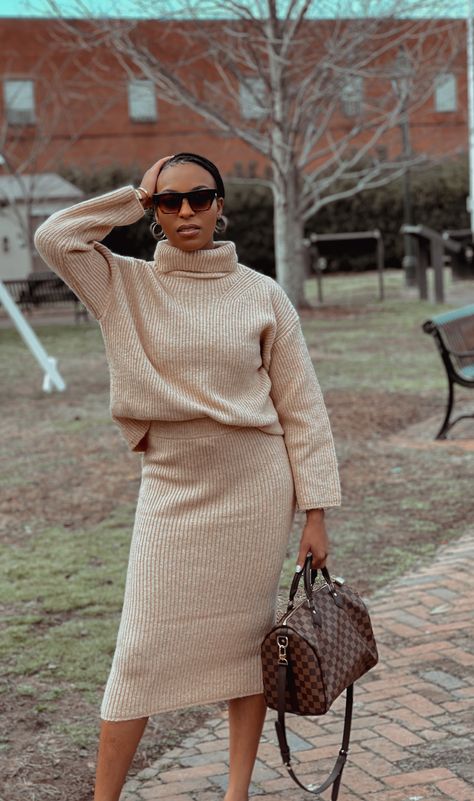 Check out this cute fall/winter co-ord set by ASOS! Shop this look and others via my direct link. #fashion #fashionstyle #fashionstyle #blackgrilmagic #blackgirlfashion #styleinspo Co Ords Outfits Winter, Winter Co Ord Set, White Co Ord Set, Co Ords Outfits, Co Ord Set, Co Ord, Roll Neck, Brown Fashion, Fashion Clothes Women