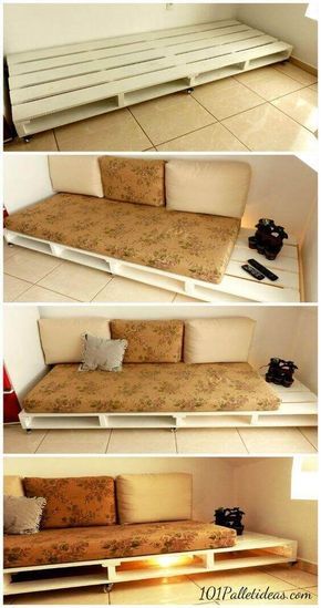 Pallet Furniture Designs, Pallet Beds, Pallet Patio, Pallet Couch, Pallet Designs, Pallet Sofa, Decor Studio, Pallet Decor, Wood Pallet Projects