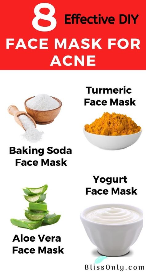 Diy Acne Face Mask, Diy Face Mask For Acne, Face Mask For Redness, Baking Soda Mask, Face Mask Peel Off, Face Mask For Acne, Skin Care Procedures, Best Diy Face Mask, Diy Face Mask Skin Care