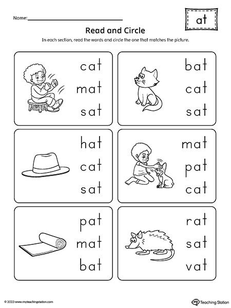 At Cvc Worksheets, Cvc At Words Worksheets, At Worksheets For Kindergarten, At Word Family Worksheet, An Family Words Worksheets, Cvc Words Worksheets Kindergarten, At Family Words Worksheet, At Words Worksheets, Family Words Worksheets For Kids