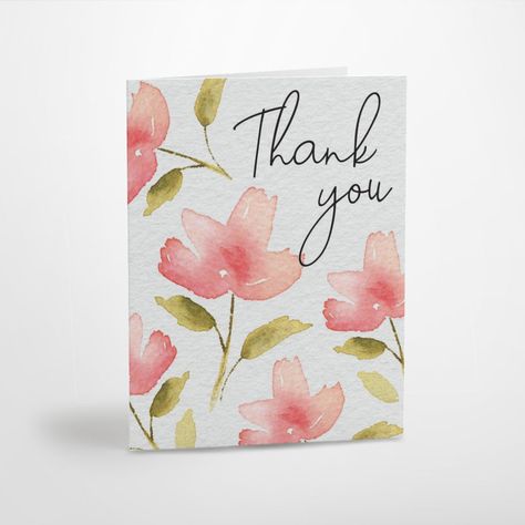 Everyone appreciates a note of thanks. I mean, would it hurt you to send some acknowledgement once in a while?! You can even write your own message in these blank greeting cards. Greeting card packs come in sets of 8 or 16 cards with white envelopes. • Blank inside• 4.25" x 5.5'' (10.8 x 13.9 cm)• 8-card / 16-card packs • Matte finish• White envelopes included Thank You Watercolor, Watercolor Thank You Cards, Watercolor Cards Ideas, Maileg Dollhouse, Mom Cards, Paint Cards, Watercolor Sketchbook, Watercolor Flower Art, Diy Watercolor