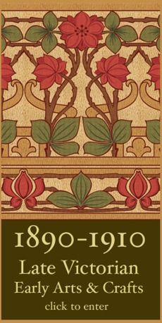 Wallpapers, Late Victorian, Early Arts & Crafts, 1890-1910 Victorian Arts And Crafts, Victorian Art Nouveau, Late Victorian Interior Design, Arts And Crafts Wallpaper Patterns, 1890 Wallpaper, Arts And Crafts Movement Interior, 1900 Wallpaper, Arts And Crafts Movement Design, Edwardian Wallpaper