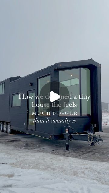 Fritz Tiny Homes | Award Winning Tiny Home Designer & Builder on Instagram: "How do we design our tiny homes to feel much bigger than they actually are?   1. We use LOTS of windows to let natural light and views in 2. We keep cabinets off the walls and down low; you FEEL space at your shoulders 3. We designed a dropped loft bedroom so you can stand FULL height by the bed (6'3.75") 4. High ceilings!  Those are a few ways our tiny homes perform in BIG ways! ❤️🏠  Pictured here is our Halcyon 02 tiny home model personalized for our client in rift cut white oak and custom concrete. Couch by @retromoderndesign This tiny home is now in a backyard in Los Angeles, CA.   #tinyhousedesign #tinyhouseonwheels #tinyhouses #tinyhomeliving" Concrete Couch, Xl Tiny House, Inside Tiny Houses, Tiny Home Ideas, Modern Shed, Shed To Tiny House, Home Model, Loft Bedroom, Tiny House Inspiration