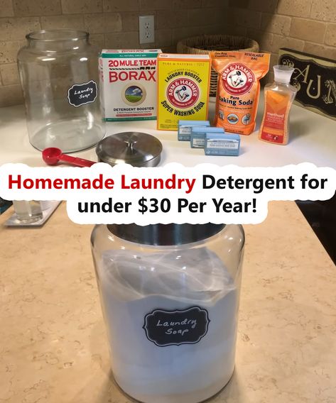 DIY HE Laundry Soap | How to Make Homemade Laundry Detergent for under $30 Per Year! Diy Laundry Detergent Powder, Homemade Laundry Detergent Powder, Powder Laundry Soap, Laundry Soap Recipe, Homemade Laundry Soap, Diy Detergent, Homemade Laundry Detergent Recipes, Diy Laundry Soap, Laundry Detergent Recipe