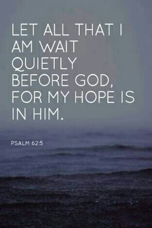 Isn't this the truth! He has to remind me to be quite and wait. So thankful he does and He is patient A Bible Verse, Woord Van God, Psalm 62, Ayat Alkitab, My Hope, After Life, The Perfect Guy, Hope Is, Scripture Quotes