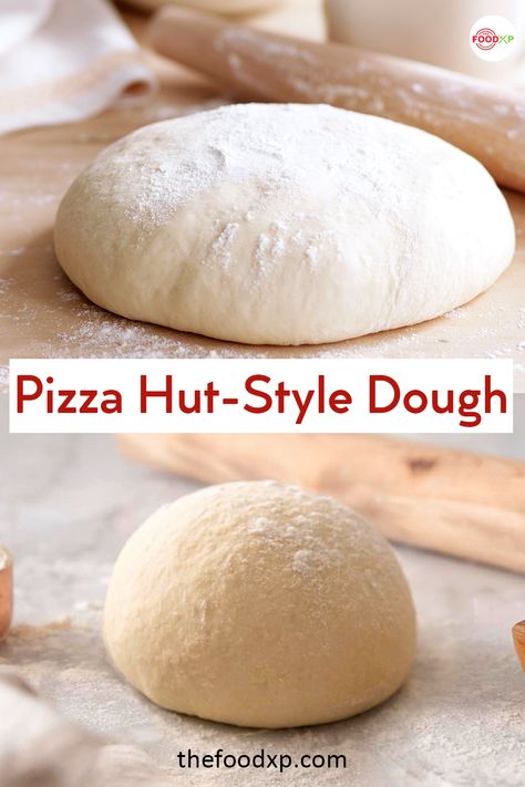 Make the soft and fluffy dough in just 30 minutes with this Pizza Hut dough recipe. With just a few ingredients, you can make perfect homemade pizza dough. Reach out to the official website of TheFoodXP. #pizzahutdoughrecipe #pizzahutdough #pizzahutdoughrecipecopycat #pizzahutdoughrecipecrusts Fleischmanns Pizza Dough Recipe, Pizza Hut Dough Recipe Copycat, Copycat Pizza Hut Dough, Pizza Hut Pizza Dough Recipe, Pizza Hut Dessert Pizza Recipe, Thick Crust Pizza Dough Recipe, Fluffy Pizza Dough Recipe, Pizza Hut Dough Recipe, Pizza Hut Dough