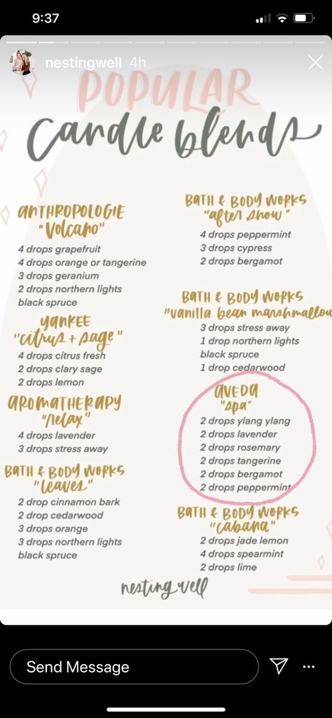 Popular Candle, Aveda Spa, Diffuser Blends Young Living, Candle Scents Recipes, Candle Blends, Popular Candles, Soya Mumu, Essential Oil Diffuser Blends Recipes, Young Living Essential Oils Recipes