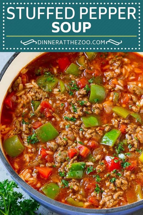 Amish Stuffed Pepper Soup, Stuff Bell Pepper Soup Recipe, Pepper Steak Soup Recipe, Stuffed Pepper Soup Recipe Best, Bell Pepper Soup Crock Pot, Stuff Pepper Soup Recipe Crockpot, Soup With Peppers And Onions, Green Pepper Soup Crockpot, Green Pepper Recipes Crockpot