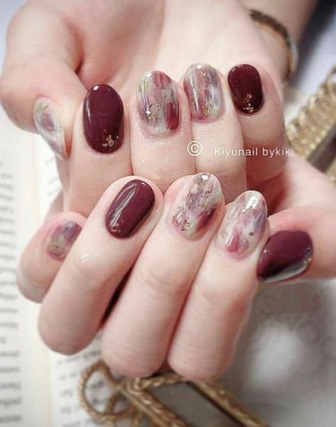 Marble Nail Design, Kutek Disney, Unghie Nail Art, Marble Nail Designs, Korean Nail Art, Marble Nail, Manicure Gel, Beauty Nails Design, Nails Polish