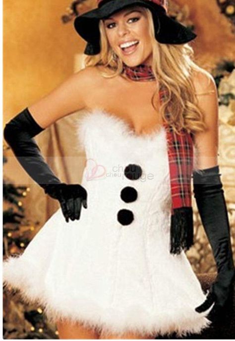 Sexy Christmas costumes from chouchoudress Angel Costume Dress, Grease Outfits, Snowman Costume, Holiday Lingerie, Christmas Fancy Dress, Strapless Tube Dress, Christmas Lingerie, Angel Costume, Holiday Costumes