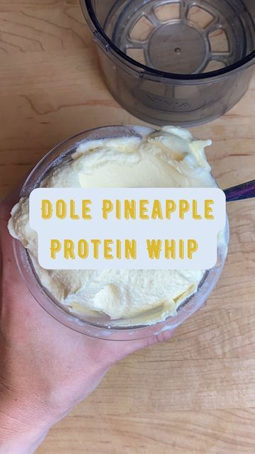 Chef Allie - Healthy Recipes on Instagram: "💫🍍Dole Pineapple Protein Whip 💫🍍 So fun fact, I’ve never been to Disney but I’ve definitely heard of the Dole Whip and have always wanted to try it…now here we are! 😜 This ENTIRE pint of my Dole Pineapple Protein Whip is only 2 WW personal points, 147 calories on @healthi Calorie Command has 16g of protein 🤗 This was so delicious and is going to be fun making other whips with different fruits! 🙌🏻 To grab the full recipe head to my blog Chefalli Protein Wonder Whip, Protein Dole Whip Ninja Creami, Protein Whipped Cream, Chef Allie's Kitchen Recipes, Pinapple Dole Whip, Protein Whip, Dole Pineapple Whip, Pops Recipes, Pineapple Fluff