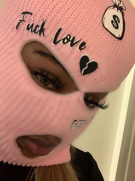 Thug Life Wallpaper, Gang Aesthetic, Ski Masks, Face Mask Aesthetic, Thug Girl, Powerpuff Girls Wallpaper, Mask Aesthetic, Girl Gang Aesthetic, Gangster Girl