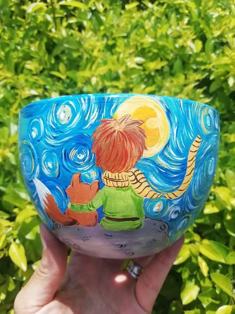 Amo pintar Principitos Cerámica Ideas, Ceramics Ideas Pottery, Rock Painting Art, The Little Prince, Cute Mugs, Spring Wreath, Van Gogh, Amazing Art, Painted Rocks