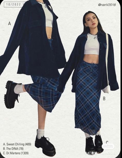 Pick Your Outfit, Plaid Maxi Skirt, Cute Anime, Fashion Mistakes, 가을 패션, Mode Inspiration, Casual Style Outfits, Lookbook Outfits, Looks Vintage