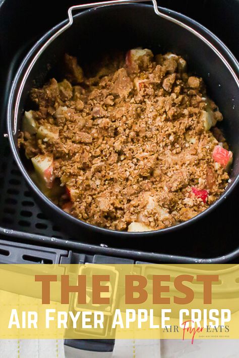 Airfryer Apple Crisp, Apple Crisp Recipe With Oats Air Fryer, Ninja Foodi Apple Crisp, Apple Crisp In Air Fryer, Air Fryer Apple Crisp Recipe Healthy, Quaker Oats Apple Crisp Recipe, Apple Crisp Air Fryer, Air Fryer Apple Crisp Recipe, Apple Crisp Recipe Healthy