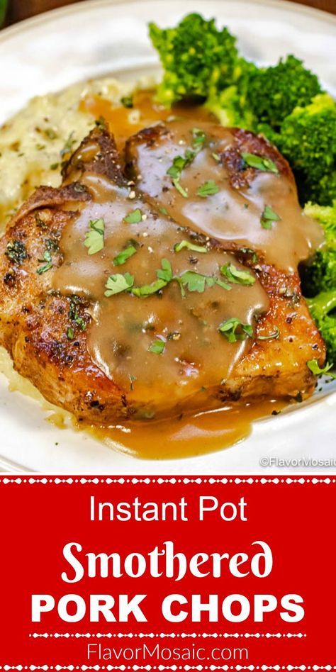 Southern Brown Gravy, Instant Pot Smothered Pork Chops, Smothered Pork Chops Recipe, Instant Pot Pork Chops, Pork Chop Recipes Crockpot, Smothered Pork, Easy Pork Chops, Easy Pork Chop Recipes, Pork Chop Recipes Baked