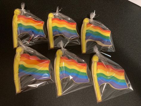 Pride Treats, Pride Cookies, Flag Cookies, Royal Icing Decorated Cookies, Icing Cookies, Royal Icing Cookies, Pride Flag, Decorated Cookies, Pride Flags