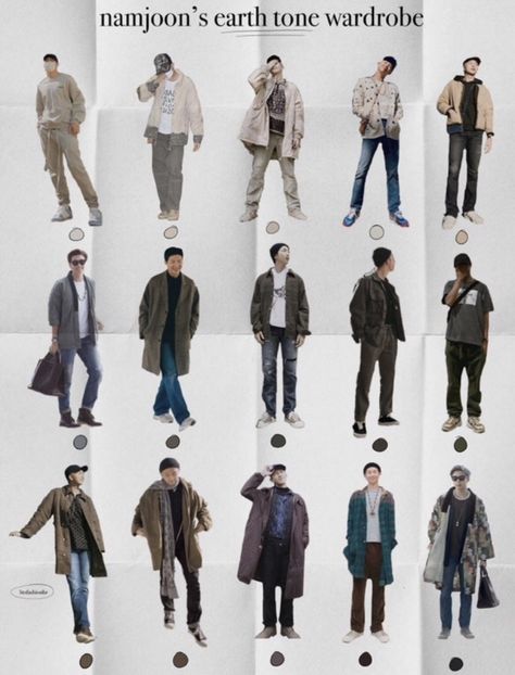 Earth Tone Wardrobe, Earth Tone Outfits Men, Earth Tones Outfit, Earth Tone Fashion, Earth Tone Outfits, College Boy, Bts Fashion, Bts Clothing, Bts Inspired Outfits