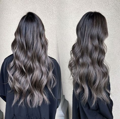 Ash Brown Hair With Lowlights Dark, Smoky Ash Brown Hair, Grey Balayage Brunettes, Toned Brown Hair, Dark Mid Length Hair, Cool Toned Brown Hair, Cool Tone Brown Hair, Mood 2024, Brown Hair Inspiration