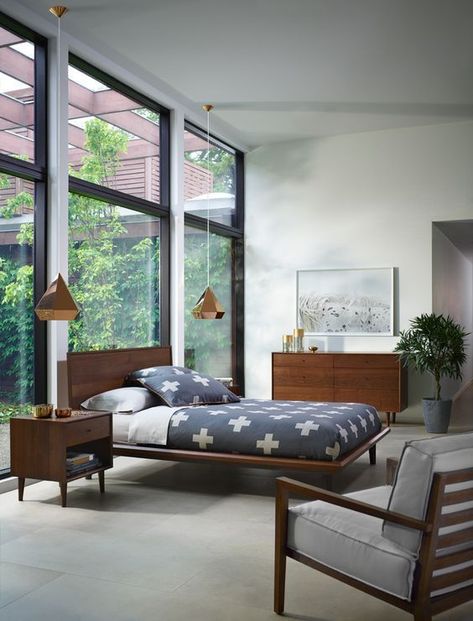 7 Mid century modern bedrooms you will love to relax in | Daily Dream Decor | Bloglovin’ Mid Century Bedroom Design, Mid Century Modern Bedroom Design, Mid Century Modern Bedroom Decor, Amazing Rooms, Mid Century Bedroom, Bed Platform, Mid Century Modern Bedroom, Mid Century Modern Living, Mid Century Modern Living Room