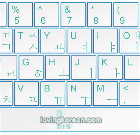 Korean keyboard layout.   Ever tried to type Korean only to search for each letter on your keyboard?  This is tutorial step-by-step guide how to set up any device to use Korean Hangul keyboard as well as a visual guide how to match Korean letters with those printed on your keyboard.  #Korean #Hangul #Keyboard #layout Korean Keyboard With English Letters, Korean Keyboard, Korean Hangul, Korean Letters, Korean Characters, Keyboard Layout, Living In Korea, Korean Words Learning, Korean Cooking