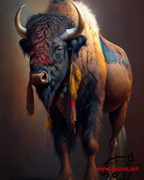 Buffalo Pictures, American Indian Artwork, Buffalo Painting, Indian Animals, Bison Art, Buffalo Art, Native American Tattoo, American Bull, Native Tattoos