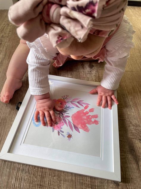 Diy Baby Art, Handprint Art Kids, Baby Footprint Crafts, Baby Handprint Art, Baby Handprint Crafts, Teacup Flowers, Toddler Games, Christmas Art For Kids, Hand Art Kids