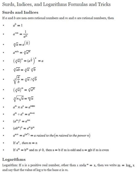 BITSAT Formulae Sheet: Surds and Indices PDF Free Download - EduGorilla  Study Material Surds And Indices Formula, Log Formula, Mathematics Formula, Separation Of Powers, Basic Physics, Computer Shortcut Keys, Mathematics Worksheets, Rational Numbers, Biomedical Science