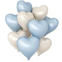 Light Blue Balloons, Pastel Blue Heart, Powder Blue Balloons, Light Blue Heart-shaped Jewelry Gift, Blue Heart Balloons, Blue Valentine, Blue Foil, Wedding Party Decorations, Heart Balloons