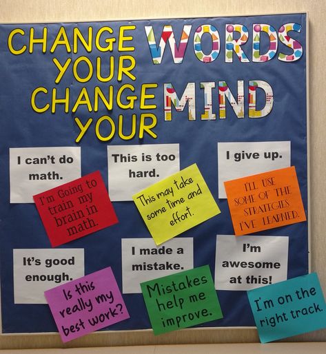 Mindfulness Bulletin Board, School Counselor Bulletin Boards, Motivational Bulletin Boards, Display Boards For School, Kids Bulletin Boards, Vision Board Workshop, Mind Map Template, Classroom Organization Elementary, Bulletin Board Design