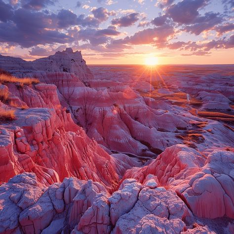 The rugged beauty of Badlands National Park beckons photographers with its stark landscapes and ancient echoes of horses and rhinos that roamed the lands. With stark geological deposits and a trove of the world’s richest fossil beds, this park offers myriad opportunities for badlands national park photos that are nothing short of breathtaking. From the mesmerizing sunsets to the pristine night sky, every snap can be a gateway to bygone eras and untamed beauty. Now, let’s embark o... Mystery Flesh Pit National Park, National Parks After Dark, Badlands National Park Photography, Petrified Forest National Park, National Parks Photography, Badlands National Park, National Park Photos, Rhinos, Park Photos