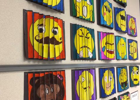 Agamograph Art, Art With Jenny K, Steam Art, Art Lessons Middle School, 4th Grade Art, 5th Grade Art, Emoji Art, Elementary Art Projects, Art Lessons Elementary