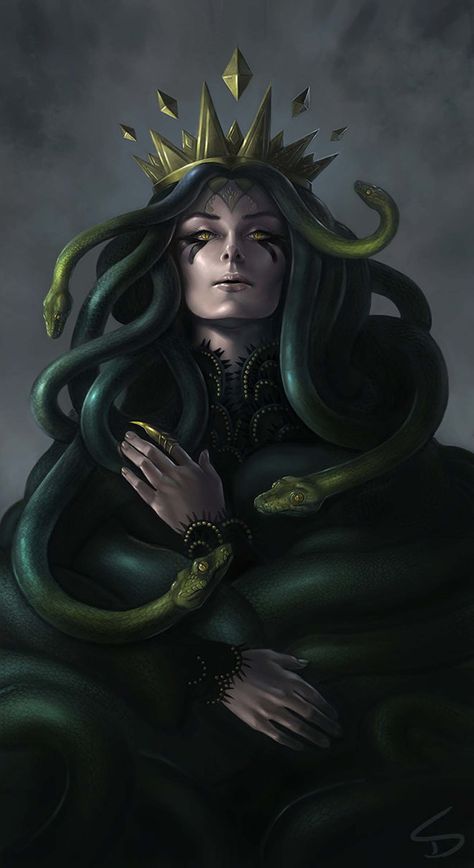 Sara K. Diesel | Paintable.cc Digital Painting Inspiration - Learn the Art of Digital Painting! #digitalpainting #digitalart Medusa Artwork, Medusa Gorgon, Medusa Art, Heroic Fantasy, Medusa Tattoo, 다크 판타지, Mythology Art, Mystical Creatures, Arte Fantasy