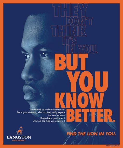 Advertising Design Ideas, University Advertising, Fire Template, Langston University, Education Ads, Higher Education Marketing, Advertisement Layout, University Marketing, School Advertising