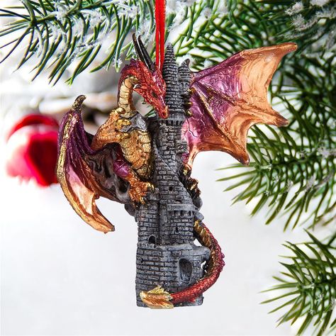 Zanzibar the Dragon Ornament — Pier 1 Dragon Ornament, Gothic Dragon, Gothic Castle, Dragon Wall, Christmas Décor, The Gothic, Design Toscano, Holiday Ornament, Ornaments Design