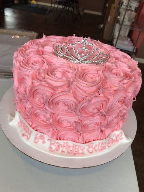 Pink Crown Cake, Pink And Silver Cake, Pink Cake Decoration, 20th Cake, Hen Cake, Rosette Birthday Cake, Pink Princess Cake, Birthday Cake Crown, 26 Birthday Cake