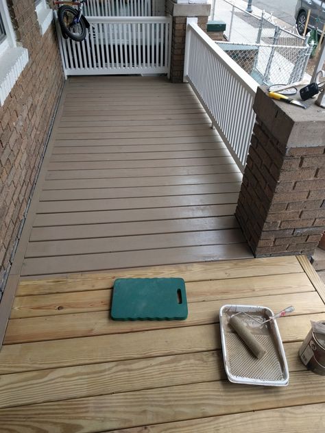 Semi Transparent (?) Mountain Ash Behr Boot Hill Grey Deck Stain, Taupe Deck Paint, Back Deck Colors, Greige Deck Paint, Chatham Fog Deck Stain, Boothill Grey Behr Deck, Cabot Deck Correct Colors, Sw Mountain Ash Stain, Behr Solid Deck Stain Colors