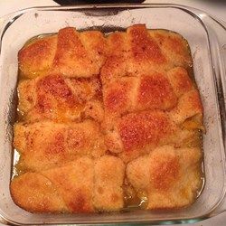 Grandma's Apple Dumplings - Allrecipes.com Apple Dumpling Cake, Apple Dumplings With Biscuits, Peach Turnovers, Apple Dumplings Recipe, Dumpling Recipes, Apple Dumpling, Pinterest Challenge, Apple Dumplings, Apple Dessert