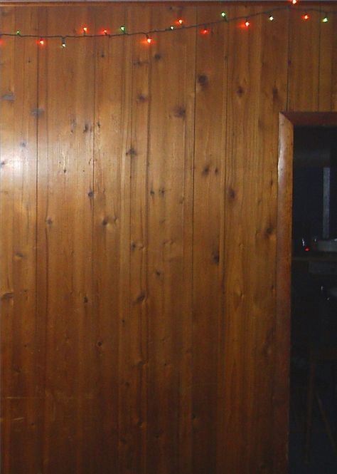 How+to+Clean+50+Year+Old+Wood+Paneling+ Old Wood Paneling, Knotty Pine Paneling, Knotty Pine Walls, Beadboard Wainscoting, Indoor Hammock, Pine Walls, Knotty Pine, Cleaning Wood, Cleaning Walls