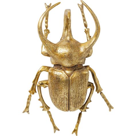 Wall Decoration Atlas Beetle Gold - KARE Design Atlas Beetle, Golden Beetle, Beetlejuice Wedding, Gothic Wedding Cake, Antler Wall Decor, Bug Wall, Bug Ring, Gear Wall, Gear Wall Clock