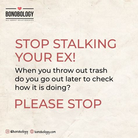 To our own detriment, we’ve all stalked our exes from time to time. It’s fine to be curious about his/her life occasionally because you were a big part of it for a while, but checking up on him becomes problematic if it’s making you feel bad or you can’t seem to stop yourself from doing it! Please stop! #Ex #Stalking #socialmedia #stalkingex #friends #dating #relationship #relationshipadvice #monday #modaymotivation #mondayrelationship Stop Checking On Him, How To Stop Stalking Ex On Social Media, Be Curious, Karma Quotes, Please Stop, New Quotes, Moving Forward, Relationship Advice, Help Me