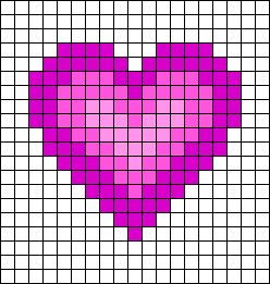 Heart Chart Pattern, Heart Alpha Pattern Crochet, Pixel Art Kalp, Cross Stitch Heart Pattern, Pola Jaring, Love Cross Stitch Pattern, Heart Quilt Pattern, Tiny Cross Stitch, Perler Bead Templates