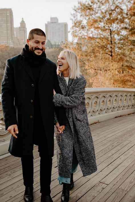 Outdoor Engagement Pictures, City Engagement Pictures, Winter Engagement Photos Outfits, Central Park Manhattan, Nyc Photoshoot, A Year In Review, Engagement Picture Outfits, Nyc Fall, City Engagement Photos