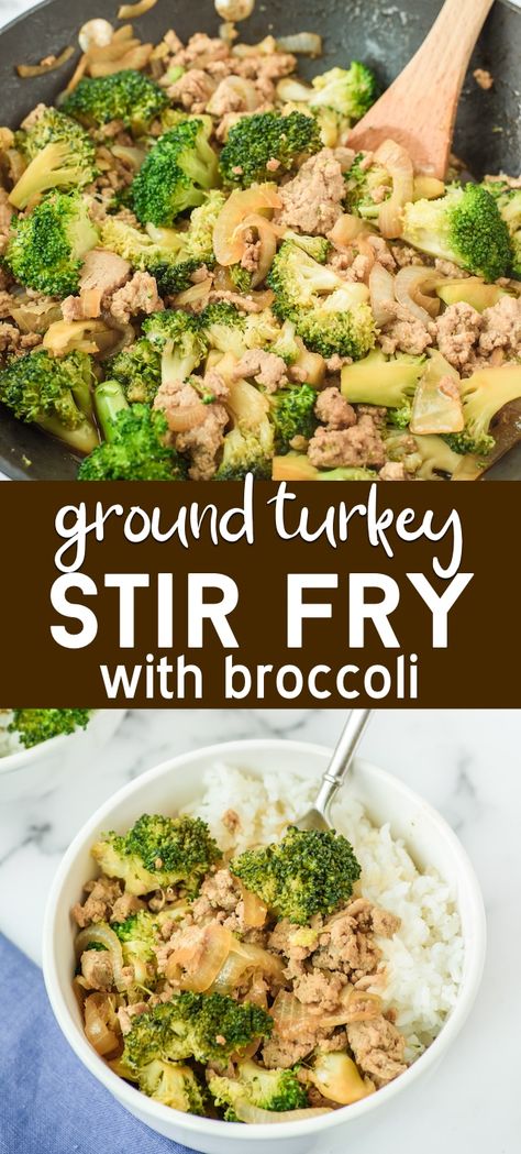 Ground Turkey Broccoli, Ground Turkey Stir Fry, Turkey Stir Fry Recipes, Stir Fry With Broccoli, Turkey Recipes For Dinner, Easy 30 Minute Meals, Ground Turkey Recipes For Dinner, Homemade Takeout, Turkey Broccoli