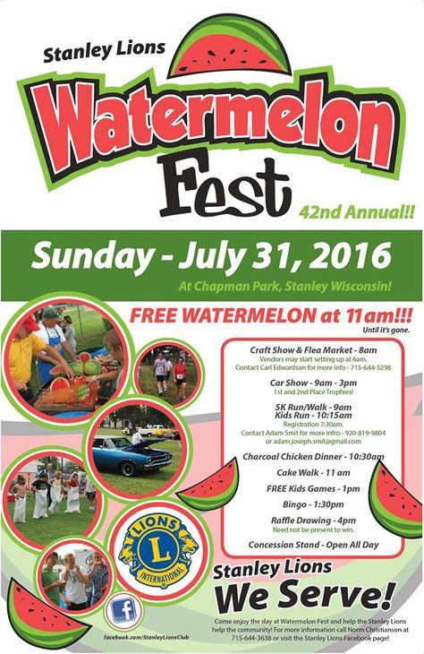 Watermelon Car, Watermelon Festival, Car Shows, Festival Posters, July 31, Flea Market, Pops Cereal Box, Wisconsin, Watermelon