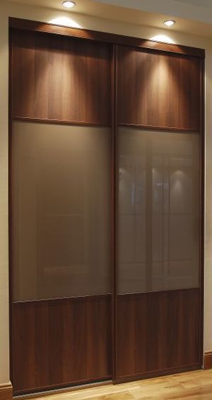 Sliding Wardrobe Doors — The Replacement Door Company Brown Sliding Wardrobe, Slider Wardrobe Design Bedroom, Wardrobes With Sliding Doors, Bedroom Almirah, Brown Cupboards, Sliding Wardrobe Design, Chettinad House, Color Wardrobe, Wardrobe Laminate Design