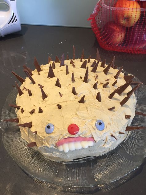 Ugly hedgehog cake 🦔 Goofy Cake, Bad Cakes, Ugly Cakes, Hedgehog Cake, Cake Fails, Nursing Cake, Kreative Snacks, Cake Mini, Funny Birthday Cakes