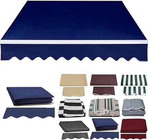 Amazon.com : Retractable Patio Awning Replacement Fabric (Without Frame) Sun Shade Awning Cover Waterproof Outdoor Patio Canopycustomizable(Size:16x10ft,Color:Blue) : Patio, Lawn & Garden Patio Awning, Waterproof Outdoor, Garden Patio Furniture, Amazon Home, Sun Shade, Lawn Garden, Home Decor Furniture, Patio Garden, Furniture Accessories