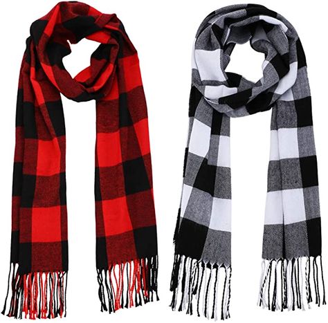 2 Pieces Warm Tartan Plaid Checked Women Winter Scarf and Wraps Unisex (Color Set 1) at Amazon Women’s Clothing store Women Winter Scarf, Hot Chocolate Christmas, Holiday Scarves, Tartan Plaid Scarf, Chocolate Christmas, Winter Plaid, Stylish Scarves, Tassel Scarf, Scarf For Women